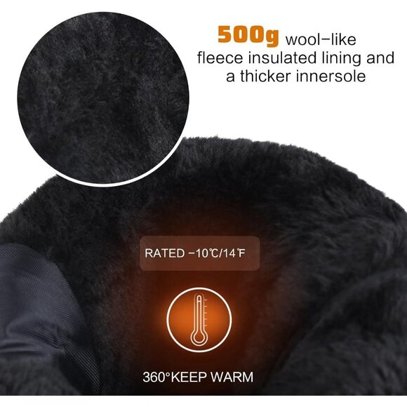 Women's Waterproof Winter Snow Boots Warm Faux Fur Lined Anti-Slip Cold Weather - Picture 3 of 6